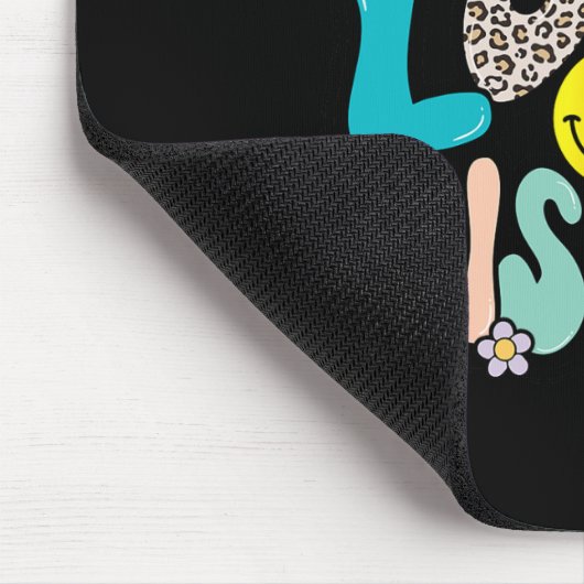 Tapis De Souris Back to School Teach Love Inspire Retro Teachers (Coin)