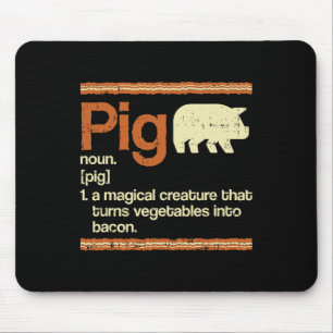 Tapis De Souris Bacon cadeau amusant et définition de porc