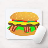 Tapis De Souris Bacon Cheeseburger (Avec souris)