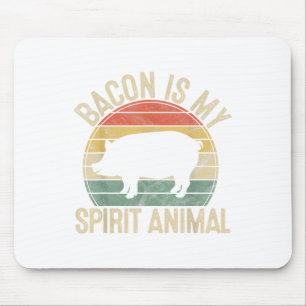 Tapis De Souris Bacon Est Mon Esprit Animal Cadeau Retro Bbq Costu