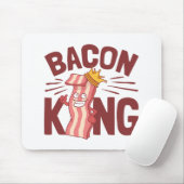 Tapis De Souris Bacon King Meat Lover Cadeaux pour Hommes Garçon (Avec souris)