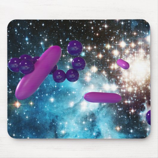 Tapis De Souris Bactéries dans l'espace (Devant)