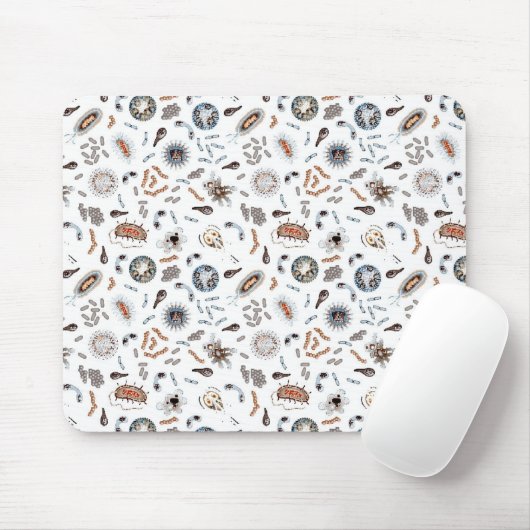 Tapis De Souris Bactéries et motif de virus (Avec souris)