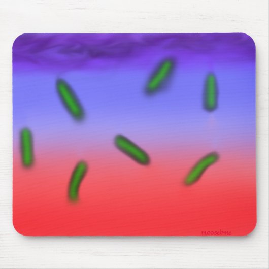 Tapis De Souris bactéries thermiques vertes (Devant)