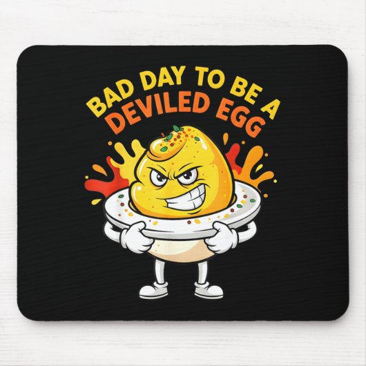 Tapis De Souris Bad Day To Be A Deviled Egg Funny Thanksgiving Din (Devant)