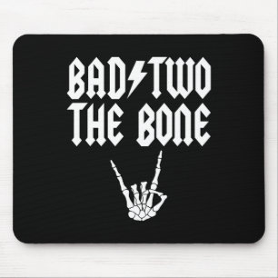 Tapis De Souris Bad Two The Bone Skeleton Hand Family 2e anniversa