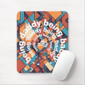 Tapis De Souris Baddy Daddy Chopper, design rebelle géométrique (Avec souris)
