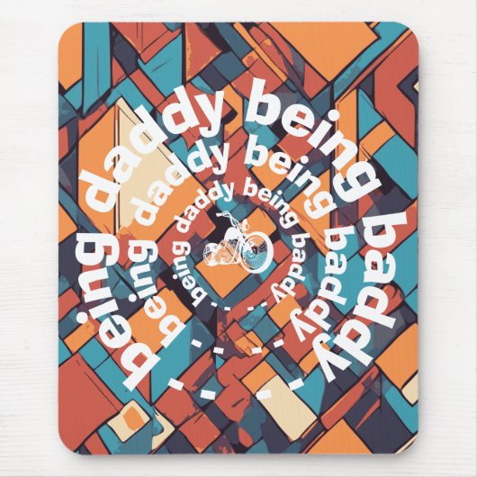 Tapis De Souris Baddy Daddy Chopper, design rebelle géométrique (Devant)