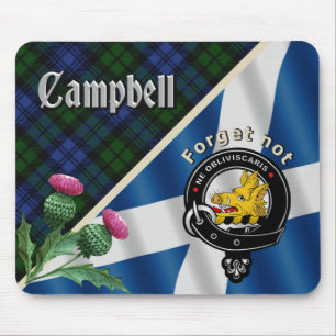Tapis De Souris Badge de clan Campbell et affiche de souris de tar