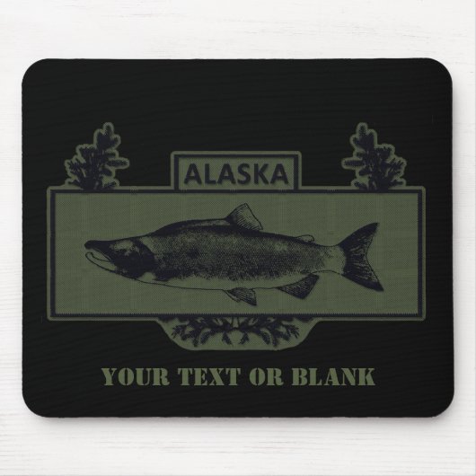 Tapis De Souris Badge de pêcheur de combat de l'Alaska (Devant)