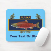 Tapis De Souris Badge du pêcheur de combat de l'Alaska (Avec souris)