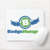 Tapis De Souris BadgeHungry blanc Mousepad (Avec souris)
