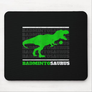 Tapis De Souris Badminto Saurus Rex Birdie Shuttle Dino Badminton