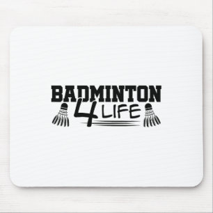 Tapis De Souris Badminton 4 Life Graphic Badminton Player Navette