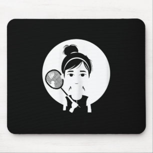 Tapis De Souris Badminton Girl Shuttle Player Pour Les Filles