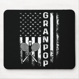 Tapis De Souris Badminton Granpop Drapeau Américain Noël Vintage