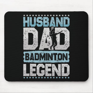 Tapis De Souris Badminton Legends Retro Shuttle Hommes's Badminto