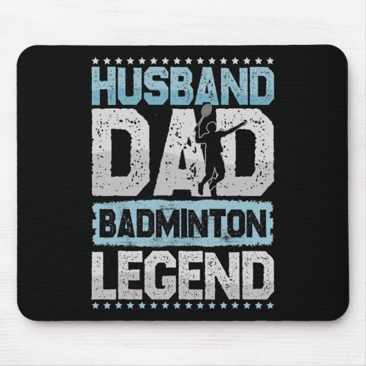 Tapis De Souris Badminton Legends Retro Shuttle Hommes's Badminto (Devant)