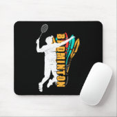 Tapis De Souris Badminton Player Shuttle Racket Badminton (Avec souris)