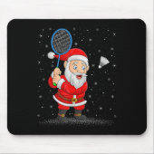 Tapis De Souris Badminton Sports Santa Claus Playing Badminton Chr (Devant)