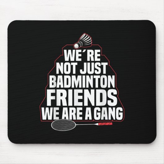 Tapis De Souris Badminton Team Game A Gang Shuttle Player Badminto (Devant)