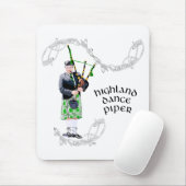 Tapis De Souris Bagpiper de gentillesse dans Green Kilt (Avec souris)