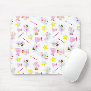 Tapis De Souris Baguette Magique Joliment Fée Des Dents Dents Blan