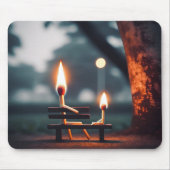 Tapis De Souris Baguettes père et fils sur un banc (Devant)