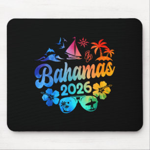 Tapis De Souris Bahamas 2026 Vacances Plage Tie Dye Voyages Été V