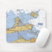 Tapis De Souris Baie de Sandusky, diagramme nautique Mousepad de (Avec souris)