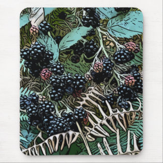 Tapis De Souris Baies noires sur la vigne