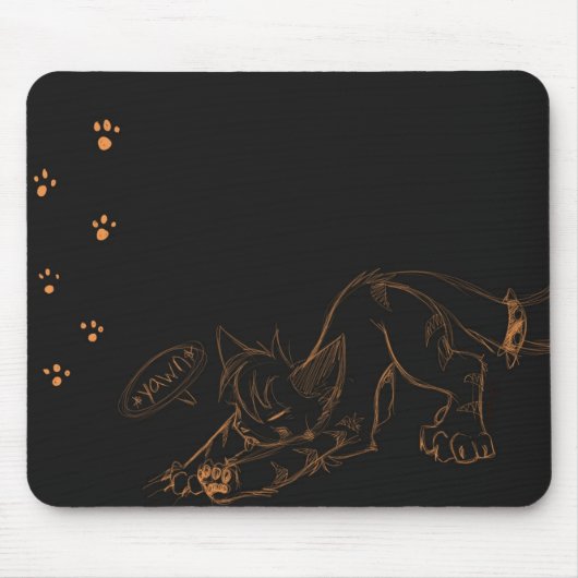 Tapis De Souris Bâillement sauvage Mousepad de Kaeko (Devant)
