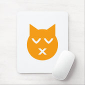 Tapis De Souris Baiser avec les yeux fermés Emoji Chat (Avec souris)