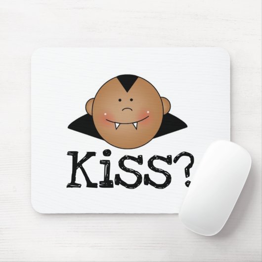 Tapis De Souris Baiser de Dracula d'Afro-américain (Avec souris)