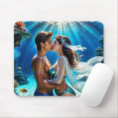 Tapis De Souris Baiser des amants sous-marins (Avec souris)