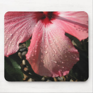 Tapis De Souris Baisses roses de l'eau de ketmie