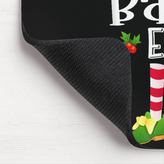 Tapis De Souris Baker Christmas Elf Matching Pajama X-mas Party (Coin)