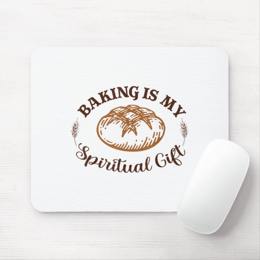 Tapis De Souris Baking Is My Sritual Gift Funny Bake Lover Pastry  (Avec souris)