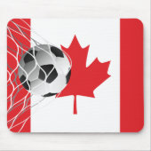 Tapis De Souris Bal De Football Sur Drapeau Canadien (Devant)