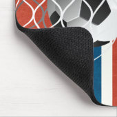 Tapis De Souris Bal De Football Sur Drapeau Du Royaume-Uni (Coin)