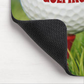Tapis De Souris Bal de golf sur Red Tee (Coin)