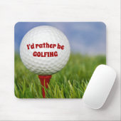 Tapis De Souris Bal de golf sur Red Tee (Avec souris)