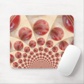Tapis De Souris Bal en cuir rouge de cricket international (Avec souris)