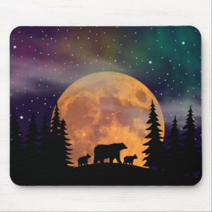 Tapis De Souris Balade des ours - Silhouette
