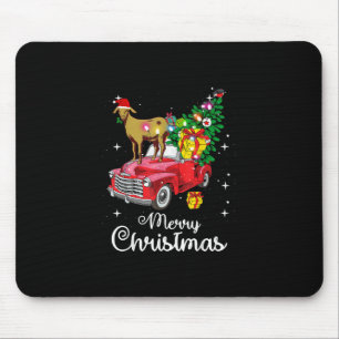 Tapis De Souris Balades de chèvre Rouge Voiture Noël