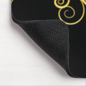 Tapis De Souris Balayage noir pourpre avec initial (Coin)