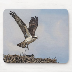 Tapis De Souris Balbuzard dans un nid