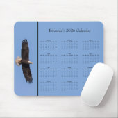 Tapis De Souris Bald Eagle: Customize full year 2026 calendar (Avec souris)