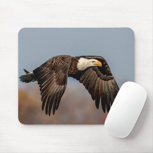 Tapis De Souris Bald Eagle en vol (Avec souris)