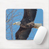 Tapis De Souris Bald Eagle en vol (Avec souris)